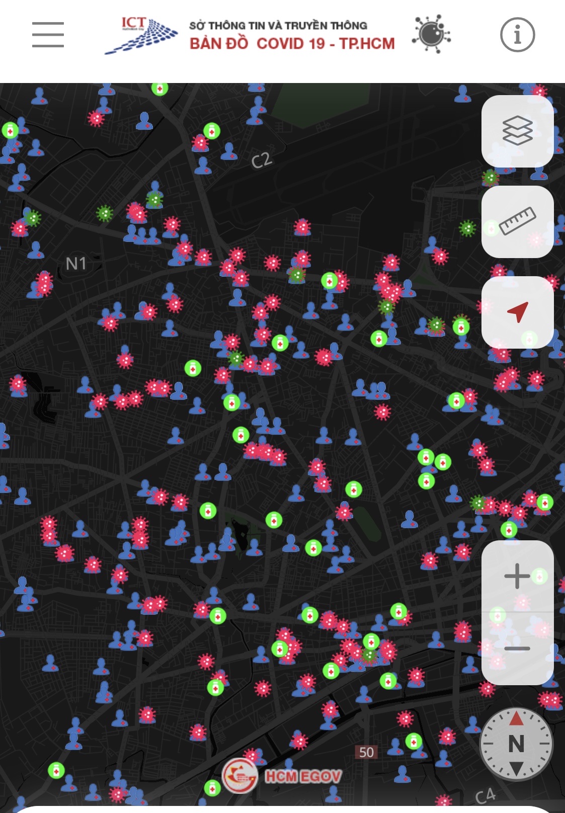 TP Hồ Chí Minh đưa vào vận hành bản đồ số phiên bản mới phục vụ phòng, chống dịch Covid-19